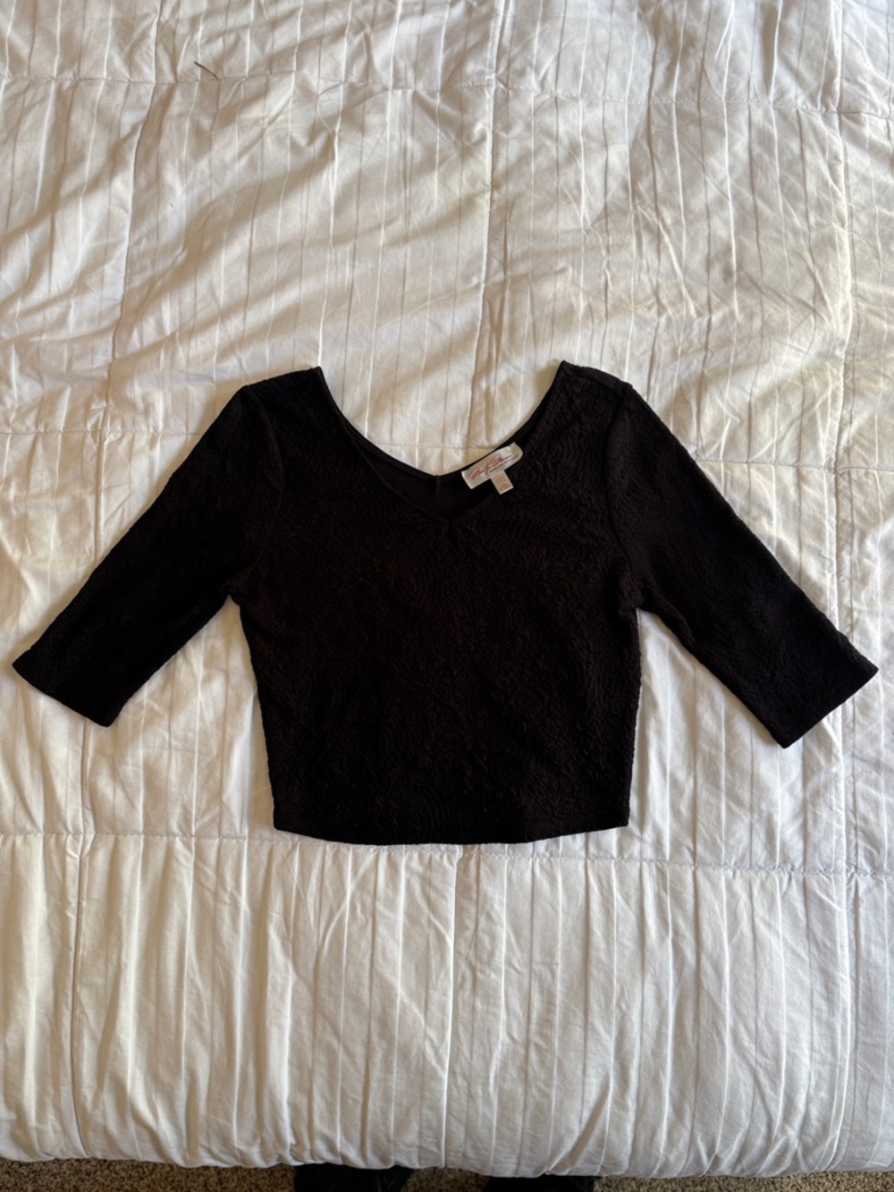 Marilyn Monroe Black V-Neck Cropped Top